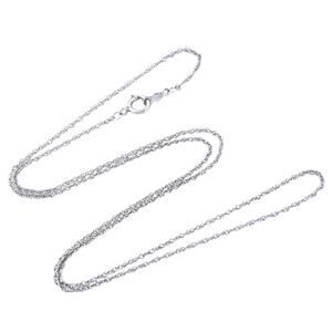 Estate India Sterling Silver 925 0.7mm Twisted Rope Chain Necklace 18"